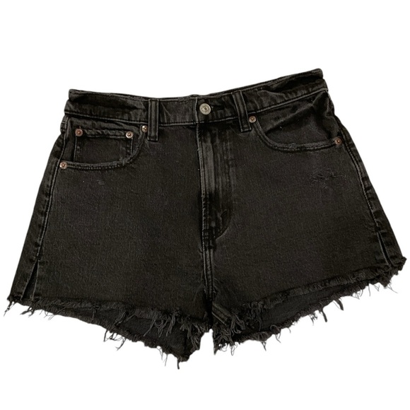 Abercrombie & Fitch Pants - NWT Abercrombie & Fitch Distressed Mini Short Fringe Zip Fly Black Size 27